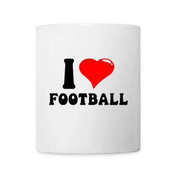 I love Football I ❤️ Football – American Football - Tasse - Weiß - Vorne