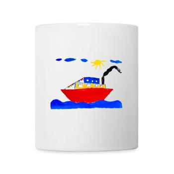 Feriendampfer - Tasse - Weiß - Vorne