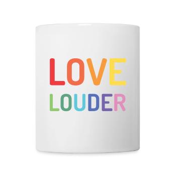 Mois de la fierté LGBT - Love Louder - Mug blanc - blanc - Devant