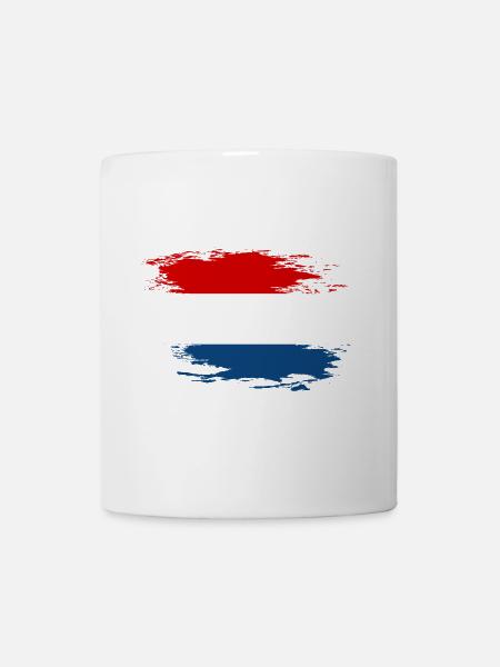 Drapeau hollandais utilisé design - Mug blanc - blanc