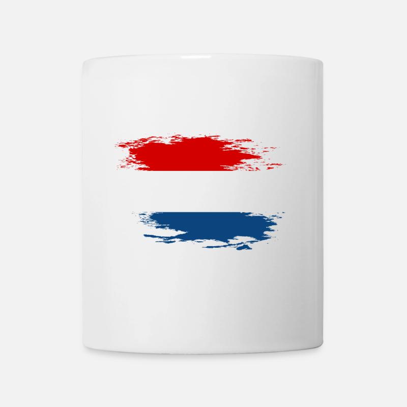 Drapeau hollandais utilisé design - Mug blanc - blanc