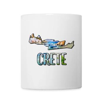 Aquarell Landkarte Kreta - Tasse - Weiß - Vorne
