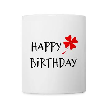 HAPPY BIRTHDAY. HAPPY BIRTHDAY. ANNIVERSARY. - Mug - white - Front
