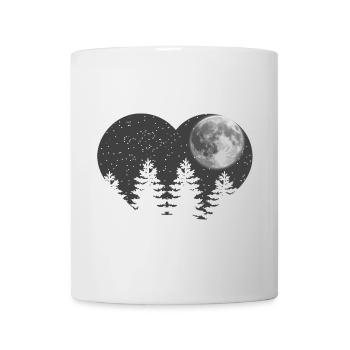 Moonlit Forest Night Scene Design - Mug - white - Front