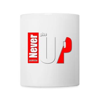 never give up - Tasse - Weiß - Vorne