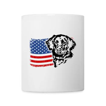 Stabjihoun Drapeau américain chien chiens Wilsigns - Mug blanc - blanc - Devant