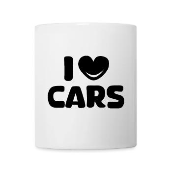 i love cars Autoliebe Tuner Tuning Herz Symbol - Tasse - Weiß - Vorne