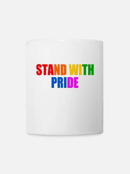 Stand with pride - Tasse - Weiß