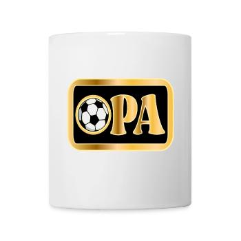 SCHRIFTZUG OPA FUßBALL - RENTNER - Tasse - Weiß - Vorne