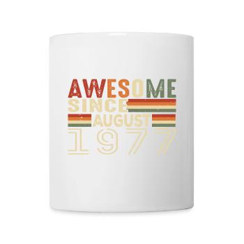 August 1977 Vintage Geburtstagsgeschenk 47 Jahre - Tasse - Weiß - Vorne