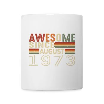 August 1973 Vintage Geburtstagsgeschenk 51 Jahre - Tasse - Weiß - Vorne