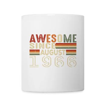 August 1966 Vintage Geburtstagsgeschenk 58 Jahre - Tasse - Weiß - Vorne