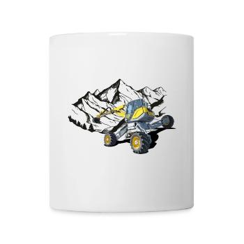 Excavator, walking excavator for difficult terrain - Mug - white - Front