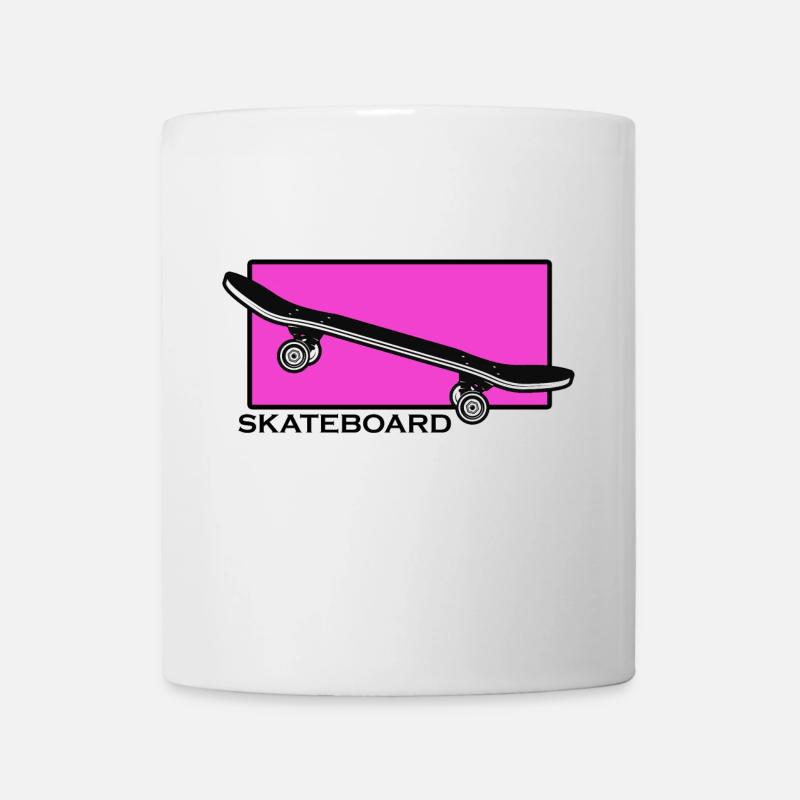 skateboard skater halfpipe sk8 grind skate - Tasse - Weiß