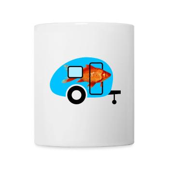 Caravan Goldfish Camping Caravan Vintage Fish - Mug - white - Front