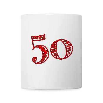 ANNIVERSARY. HAPPY BIRTHDAY. HAPPY BIRTHDAY. - Mug - white - Front
