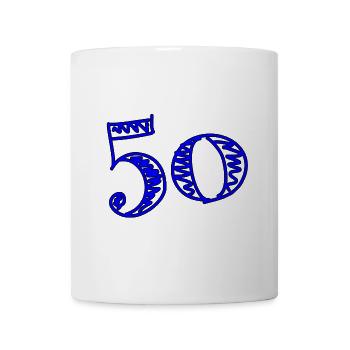 50. 50 JAHRE. 50-JÄHRIGES JUBILÄUM. 50-JÄHRIGES JUBILÄUM. - Tasse - Weiß - Vorne