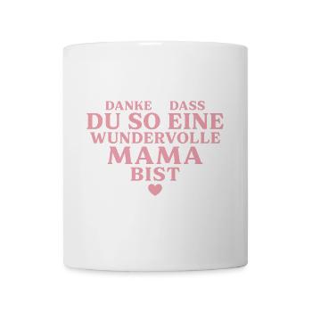 Beste Mama Danke Herz - Tasse - Weiß - Vorne