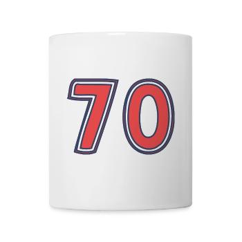 70. 70 ANS. 70e ANNIVERSAIRE. ANNIVERSAIRE 70 ANS. - Mug blanc - blanc - Devant