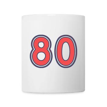 80. 80 YEARS. 80th ANNIVERSARY. 80 YEARS ANNIVERSARY. - Mug - white - Front