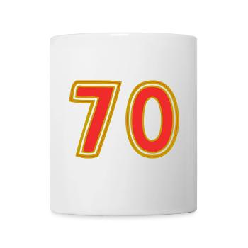 70. 70 YEARS. 70th ANNIVERSARY. 70 YEARS ANNIVERSARY. - Mug - white - Front