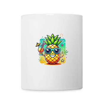 Soleil ananas motif de plage - Mug blanc - blanc - Devant