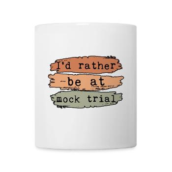 Je préfère être à un procès fictif - Mug blanc - blanc - Devant