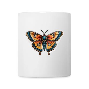 Papillon de nuit Néo Traditionnel - Mug blanc - blanc - Devant
