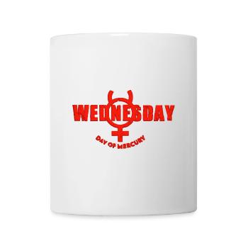 Wednesday Wednesday Mercury Day Weekdays red used - Mug - white - Front