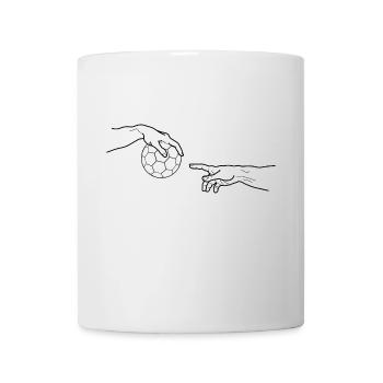 Handball Michel Angelo lustiges Geschenk schwarz - Tasse - Weiß - Vorne