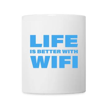 LIFE IS BETTER WITH WIFI - Mug - white - Front