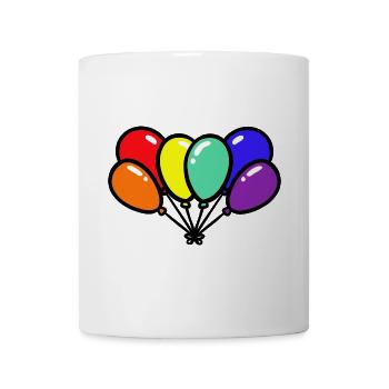 Ballons Ballons LGBT Gay Pride Arc-en-ciel - Mug blanc - blanc - Devant