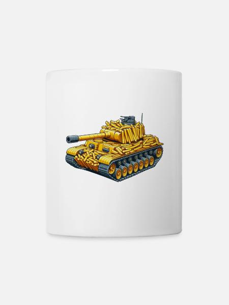 Pommes Panzer | Fries Tank - Tasse - Weiß