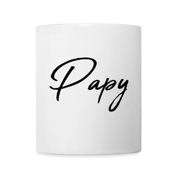 PAPY. FÊTE DES PÈRES. BONNE FÊTE PAPY. JE T'AIME. - Mug blanc - blanc - Devant