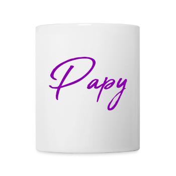PAPY. PAPA. FÊTE DES PÈRES. BONNE FÊTE PAPA - Mug blanc - blanc - Devant