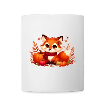 Fuchs Herbst 7 - Tasse - Weiß - Vorne