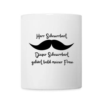 M. Moustache ... appartiendra bientôt à ma femme - Mug blanc - blanc - Devant