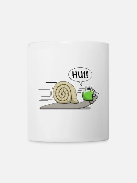 Racing snail - now also in green - Mug - white