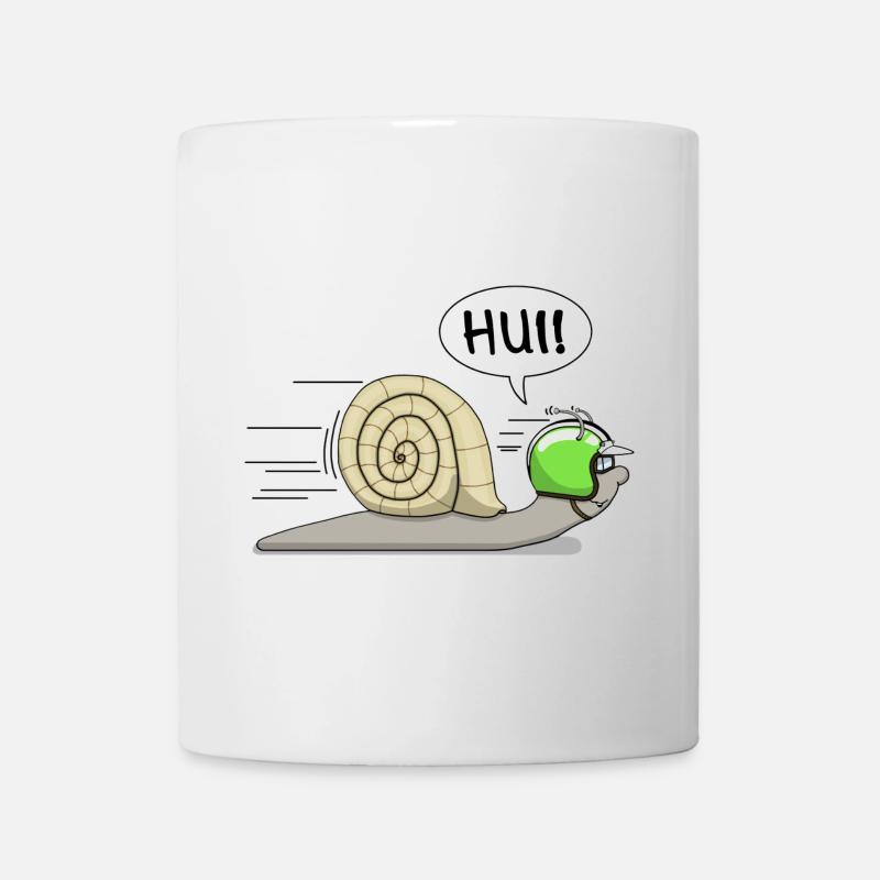 Escargot de course - maintenant aussi en vert - Mug blanc - blanc