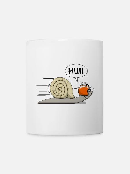 Rennschnecke - jetzt auch in orange - Tasse - Weiß