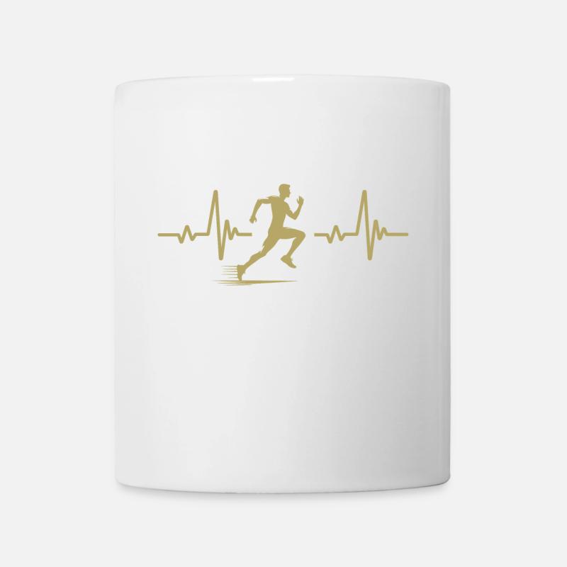 Battement de cœur du coureur - Mug blanc - blanc