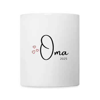 Oma 2025 - Tasse - Weiß - Vorne