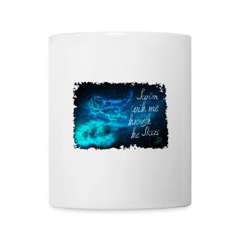 Nagez à travers les étoiles - Mug blanc - blanc - Devant