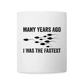 Many Years Ago I Was The Fastest - Mug blanc - blanc - Devant