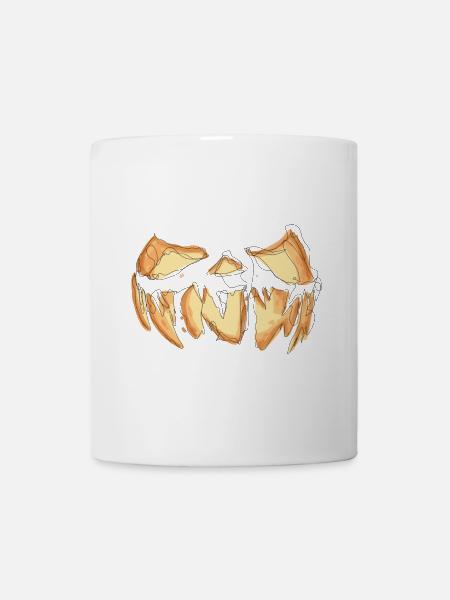 Pumpkin Face Halloween Scribble - Mug - white