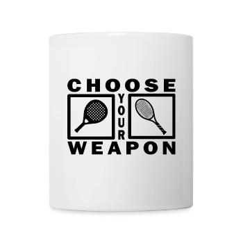 Tennis Padel : choisissez le design de votre arme - Mug blanc - blanc - Devant