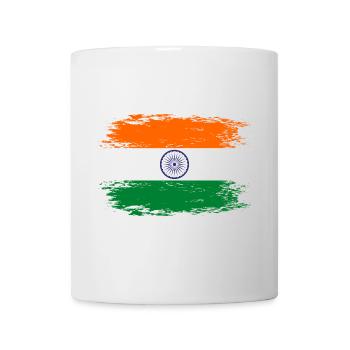 Indien Flagge used look - Tasse - Weiß - Vorne