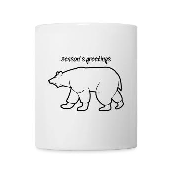 Polar bear wishes a Merry Christmas - Mug - white - Front