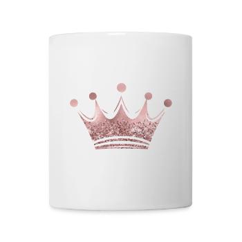 Königin/König Krone Glitter personalisierbar - Tasse - Weiß - Vorne