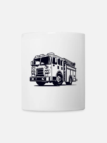 Fire 1col - Tasse - Weiß